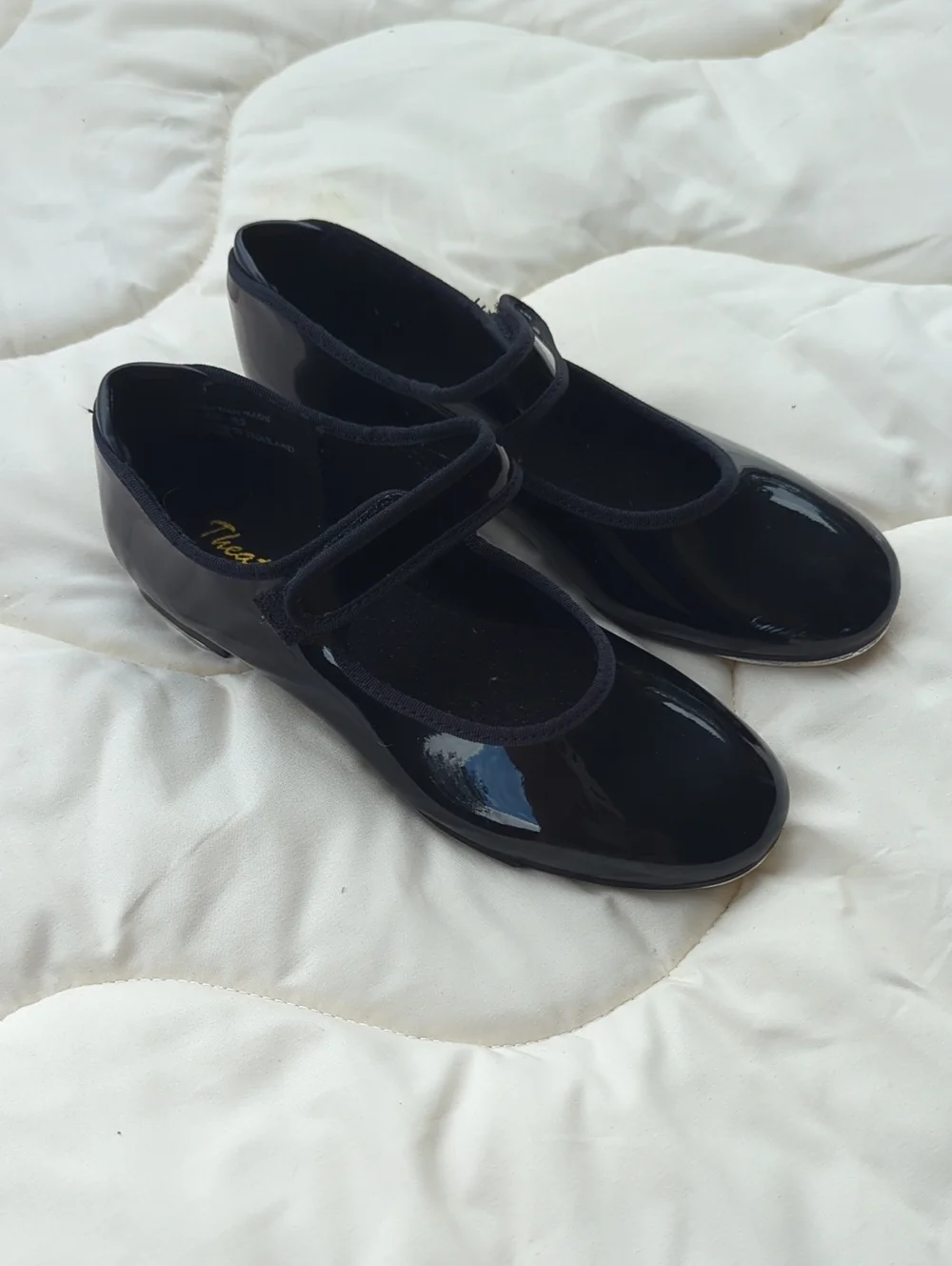 Theatricals Kids Black Patent Mary Jane Dance Tap Shoes 1M